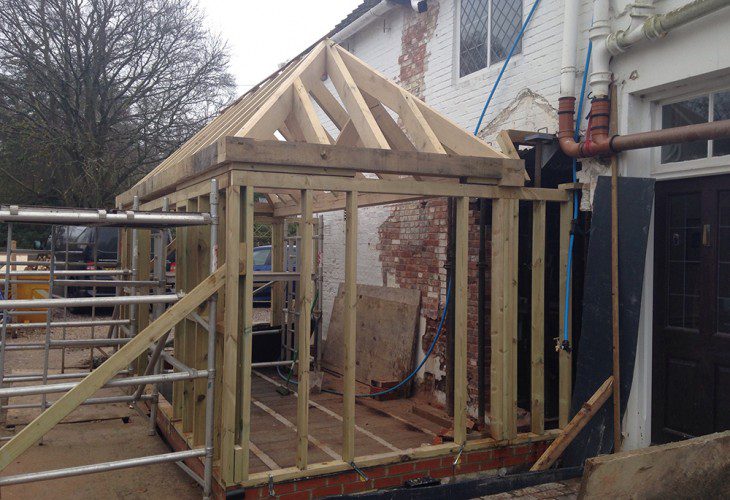 Traditional Ronta House Frame The Old Manor House - Frame Takes Shape | DD Architects