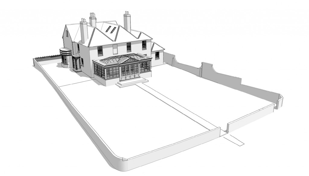 sketchup, listed building