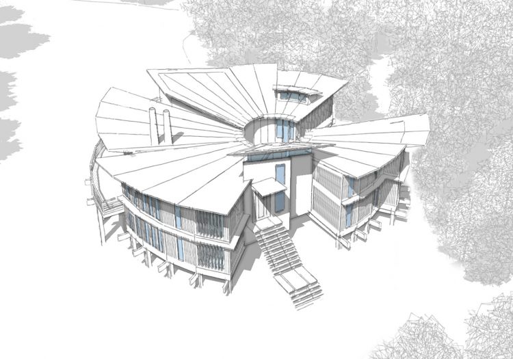 Caldyne Land - House 01 Aerial Sketch