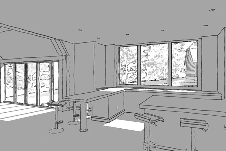 Bridleworth - Internal View of Kitchen, Dining & Lounge